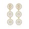 ENSKEFEN ENSKENFN Pearl ClipOn Earrings for Women Sparkly Crystal Geometric Circles Long Earrings Nonpierced Dangle Drop Earring