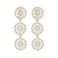 ENSKEFEN ENSKENFN Pearl ClipOn Earrings for Women Sparkly Crystal Geometric Circles Long Earrings Nonpierced Dangle Drop Earring