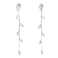 GRACE JUN Grace Jun Silver Plated CZ Rhinestone Long Tassel Drop Earrings and Clip on Earrings No Pierced for Women Ear clip