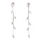 GRACE JUN Grace Jun Silver Plated CZ Rhinestone Long Tassel Drop Earrings and Clip on Earrings No Pierced for Women Ear clip
