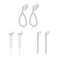 HZMAN 3Pair Clip on Earrings for Women Non Pierced Silver Long TasselTeardrop Crystal Cubic Zirconia Dangle Drop Earring Party Wedding Jewelry Gift