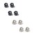 Hilufiet Keloids Pressure Acupressure Clip Earrings Nonpierced Stainless Steel Spiral Earrings 4pairsBlackSilver