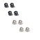 Hilufiet Keloids Pressure Acupressure Clip Earrings Nonpierced Stainless Steel Spiral Earrings 4pairsBlackSilver