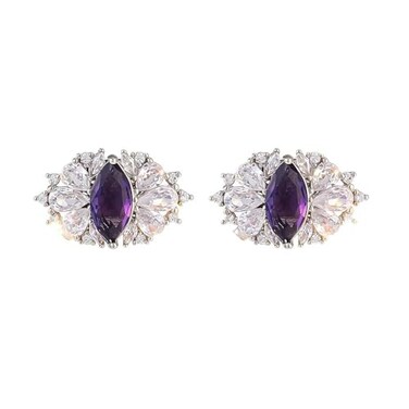 LCSDDWAS Butterfly Rhinestone for Clip on Earbuds Open Ear Removable Ear Accessories Exquisite DIY Decoration E