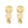 TONLUYAX Matte Gold Discs Clip On Earrings for Women 3 Discs Long Drop Clip Earrings for Women