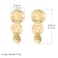 TONLUYAX Matte Gold Discs Clip On Earrings for Women 3 Discs Long Drop Clip Earrings for Women