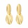 GREICHFAN Matte Gold Hammered Long Drop Clip On Earrings Large Unique Statement Clip Earrings for Women