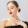 GREICHFAN Matte Gold Hammered Long Drop Clip On Earrings Large Unique Statement Clip Earrings for Women