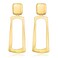 TONLUYAX Matte Gold Rectangle Clip On Earrings Geometry Clip Earrings for Women