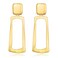TONLUYAX Matte Gold Rectangle Clip On Earrings Geometry Clip Earrings for Women