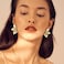 ORAZIO Gold Flower Clip On Earrings Large Flowers Faux Earring Flower Statement EarringsGold