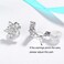 SELOVO Snowflake Cubic Zirconia Clip on Stud Earrings for Women Silver Tone