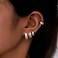 Poxtex Silver Chunky Huggie Hoop Earrings Set for Women Men Silver Stack Cartilage Earrings Sets for Multiple Piercing Lightweight Mini Thin Cute Dainty Trendy Clip On Jewelry Gifts