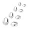 Poxtex Silver Hoop Earrings Set for Women Huggie Cartilage Clip On Earrings Set for Multiple Piercing Lightweight Jewelry