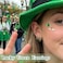Poxtex St Patricks Day Earrings Gold Green Earrings Set for Women Small Huggie Hoop Stack Cartilage Earring for Multiple PiercingGreen Clip On Jewelry for Women
