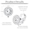 THUNARAZ Thunaraz Elegant Clip on Earrings for Women Crystal Teardrop Wedding Earrings Clip on Rhinestone Formal Chandelier Dangle Earrings for Brides Bridesmaids Silver Round