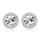 THUNARAZ Thunaraz Elegant Clip on Earrings for Women Crystal Teardrop Wedding Earrings Clip on Rhinestone Formal Chandelier Dangle Earrings for Brides Bridesmaids Silver Round