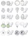Tornito 10 Pairs Clip on Stud Earrings Non Pierced Teardrop Round Square CZ Pearl Twist Knot Flower Clip on Earrings for Women Silver Tone