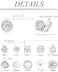 Tornito 10 Pairs Clip on Stud Earrings Non Pierced Teardrop Round Square CZ Pearl Twist Knot Flower Clip on Earrings for Women Silver Tone