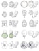 Tornito 10 Pairs Clip on Stud Earrings Non Pierced Teardrop Round Square CZ Pearl Twist Knot Flower Clip on Earrings for Women Silver Tone