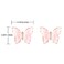 YOQUCOL Butterfly Shape Pink Crystal Clip On Earrings Non Pierced Golden Stud for Women