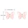 YOQUCOL Butterfly Shape Pink Crystal Clip On Earrings Non Pierced Golden Stud for Women