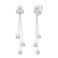 YOQUCOL Women Cubic Zirconia Crystal Long Drop Dangle Clip On Earrings For Not Pierced Women