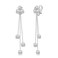 YOQUCOL Women Cubic Zirconia Crystal Long Drop Dangle Clip On Earrings For Not Pierced Women