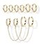 Poxtex Gold Chain Hoop Ear Cuff Earrings for Women Double Piercing Chain Huggie Small Stack Cartilage Hoop Cuff Earring Sets for Multiple Piercing Conch Helix Rook Tragus Daith Clip On Jewelry Set Gif