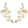 QIAN0813 1 PairSet Gold Tone Punk Winding Snake Serpent Post Stud Ear Cilp Climber Ear Cuff Earring Jewelry Gold