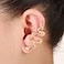 QIAN0813 1 PairSet Gold Tone Punk Winding Snake Serpent Post Stud Ear Cilp Climber Ear Cuff Earring Jewelry Gold
