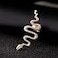 QIAN0813 1 PairSet Gold Tone Punk Winding Snake Serpent Post Stud Ear Cilp Climber Ear Cuff Earring Jewelry Gold