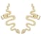 QIAN0813 1 PairSet Gold Tone Punk Winding Snake Serpent Post Stud Ear Cilp Climber Ear Cuff Earring Jewelry Gold