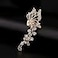 INENIMARTJ 2PCS Ear Cuff Crawler Earrings Crystal Butterfly Elven Ear Cuffs Climbers Hypoallergenic Piercing Ear Cuff Wrap Clip Earrings for WomenGold