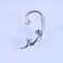 Caiyao 3Pcs Black Gold Silver Vintage Punk Long Cat Tail Around Ear Earrings Cartoon Animals Pet Cat Ear Cuff Clawer Bowed Cat Ear Clip for Women B silver