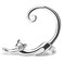 Caiyao 3Pcs Black Gold Silver Vintage Punk Long Cat Tail Around Ear Earrings Cartoon Animals Pet Cat Ear Cuff Clawer Bowed Cat Ear Clip for Women B silver