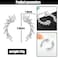 ABJFJE Crystal Leaf Climbers Crawler Jewelry Jacket Earrings Sparkly Zircon Pave Metal Ear Cuff Wrap Clip Stud Earring Climber Top Ear Clip for Women
