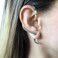 Taichell Gothic Gold Snake Shape Earrings Punk Stud Snake Cuff Earring for Women