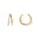 PAVOI Womens 14K Yellow Gold Cubic Zirconia Sparkling Round Huggie Ear Cuff Earrings