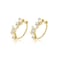 SLUYNZ 925 Sterling Silver CZ Cuff Earrings for Women Teens Small Hoop Earrings No Piercing Cartilage Earrings BGold
