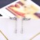 YOQUCOL Angels Wings Cubic Zirconia Crystal Ear Climber Long Drop Dangle Earring for Women