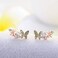 YOQUCOL Clear AB Multiple Colors Austrian Crystal Butterfly Cute Earrings Ear Vine Wrap For Women