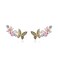 YOQUCOL Clear AB Multiple Colors Austrian Crystal Butterfly Cute Earrings Ear Vine Wrap For Women