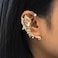 YRlilicc 2Pcs Butterfly Ear Cuffs Earrings for Women Rhinestone Non Piercing Ear Cuff Clip On Earrings Silver Butterfly Ear Wrap Climber Jewelry for Prom Party Wedding