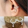 ZHX Zhx Without Pierced Ear Bone Folder Punk Fashion Ear Cuff Wrap Rhinestone Cartilage Clip On Earring Non Piercing Jewelry Silver one size