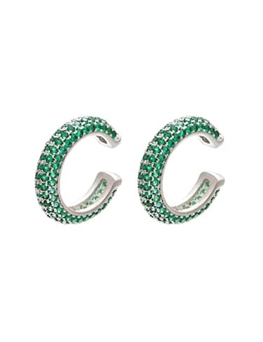 AnnBabic Ear Cuffs for Women CZ Paved Hoop Conch Cuff Earrings for Men Sparkle Rhinestones Clip On Wrap Earrings Non Pierced