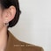 XINSHUN 1 Pair Winter Brown Geometric Plated 14K Earrings Retro Gold Texture Earrings Women