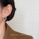 XINSHUN 1 Pair Winter Brown Geometric Plated 14K Earrings Retro Gold Texture Earrings Women