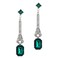 BABEYOND 1920s Flapper Earrings 20s Great Gatsby Earrings Vintage 20s Flapper Accessories Gatsby Costume Accessories Green1