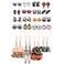 AOROCO 20 Pairs Halloween Earrings for Women Pumpkin Spider Spooky Skull Skeleton Dangle Earrings for Women GirlsWitchy Bat Cat Eyeballs Candy Stud Earrings Set Scary Halloween Accessories
